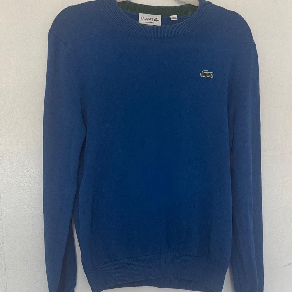 Lacoste Men's Classic Blue Crewneck Sweater